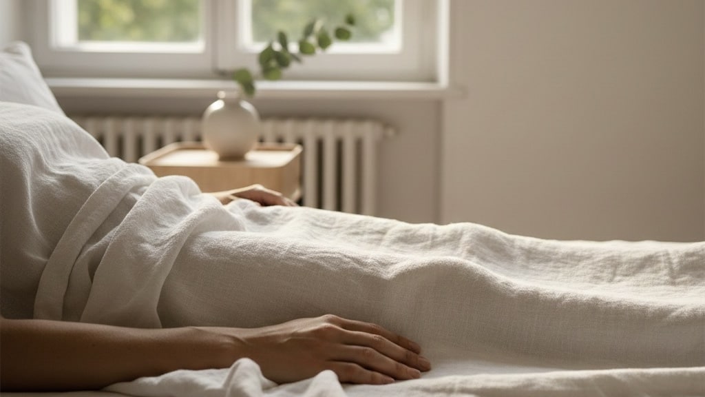 Main d'un patient détendu avant une opération chirurgicale, illustrant l'effet apaisant de l'hypnose médicale.