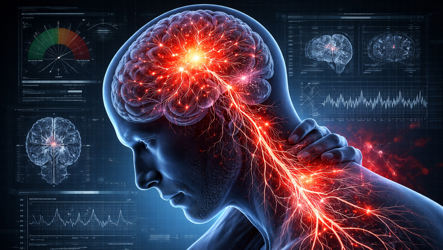 Représentation abstraite et symbolique des réseaux neuronaux impliqués dans les troubles neurologiques fonctionnels.